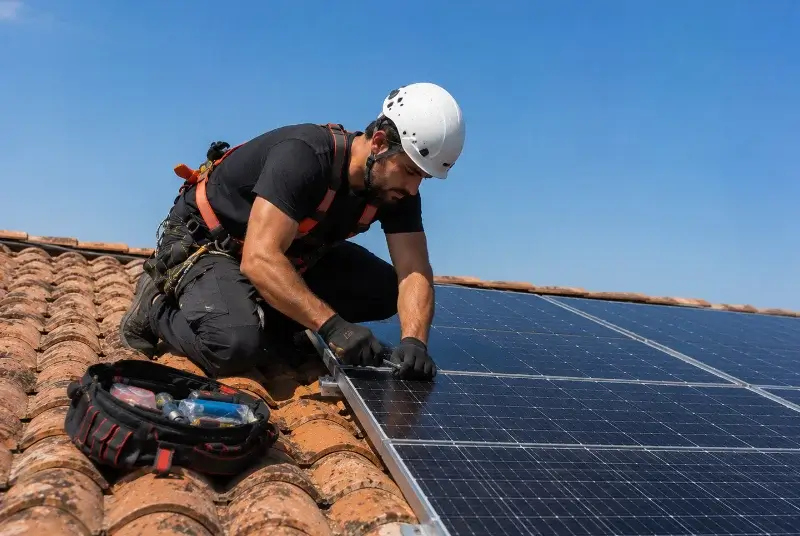 Maintenance et monitoring de panneaux solaires à François