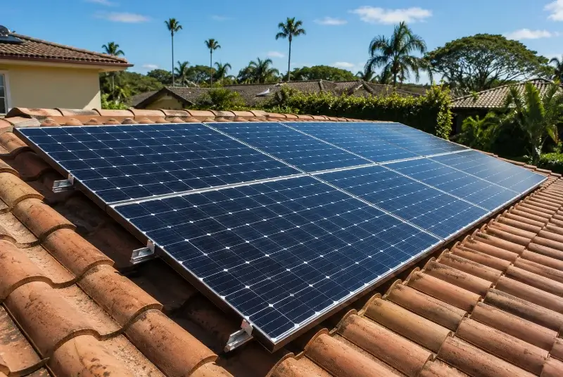Installation de panneaux solaires à François